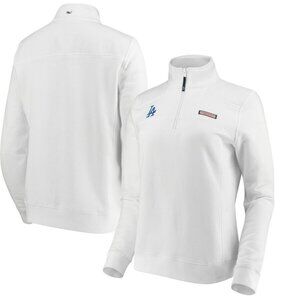 NEW Los Angeles Dodgers Vineyard Vines Women's Quarter-Zip Shep Shirt Pullover M